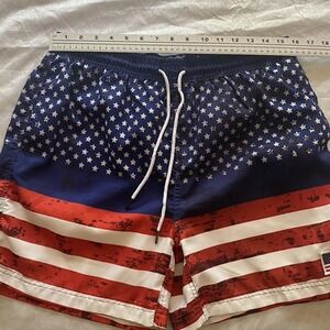 Flag Exist Swim Board Shorts XLarge Men Swimwear Trunks Surf Casual EUC Preowned